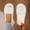 White, variant on Women Fluffy Faux Fur Glitter Bow Square Open Toe Slide Slippers White 6.5-7