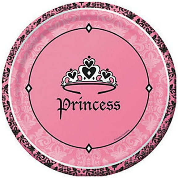 Creative Converting Royal Princess Birthday Disposable Paper Plates, 8.75", 8 Count, (8 Pack)