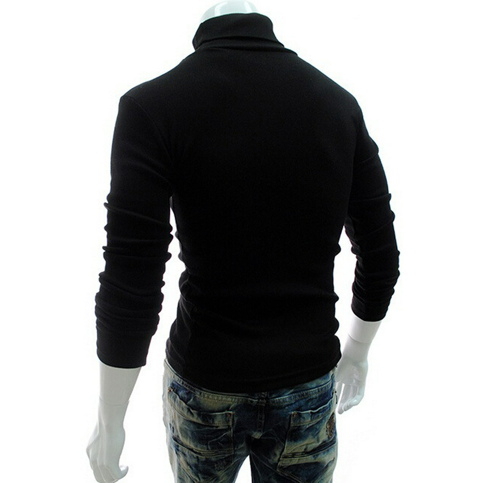 High neck pullover for men hot sale