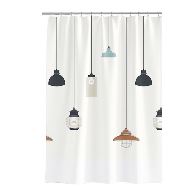 VONKY Simple Separation Curtain - Waterproof Divides Dry And Wet Spaces And Installation Is Simple Without Punching White 150W*200H