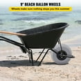 thumbnail image 2 of VEVOR Beach Balloon Wheels, 9" Replacement Sand Tires, PVC Cart Tires for Kayak Dolly, Canoe Cart and Buggy with Free Air Pump, 2-Pack, 2 of 9