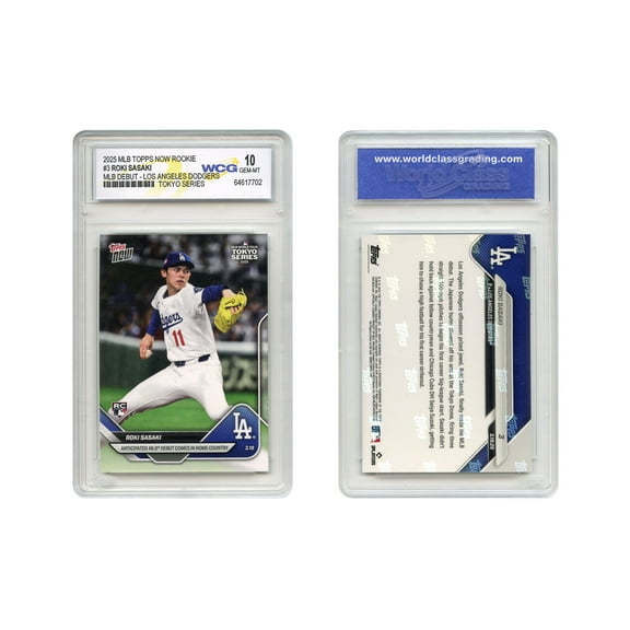 2025 Topps Now ROKI SASAKI Rookie Card #3 MLB Debut Los Angeles Dodgers Tokyo Series Gem Mint 10