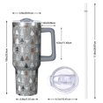 thumbnail image 2 of Gray Christmas Tree Pattern Tumbler with Handle and Lid,40oz Double Wall Vacuum Insulated Tumbler,Cups Gift for Women and Men, 2 of 7