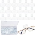 thumbnail image 1 of 100 unidades de portaetiquetas de plástico transparente para monturas de gafas. Mini portaetiquetas rectangulares. Funda protectora colgante para tarjetas., 1 of 9