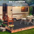 thumbnail image 5 of Garvee 9'x18' Outdoor Rug Waterproof Plastic Straw Rug, Reversible Outside Carpet UV Resistant Modern RV Mat for Backyard Garden Deck Poolside, Black, 5 of 6