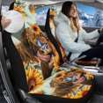 thumbnail image 2 of KUIFORTI Sunflower Highlands Cow Car Seat Covers Soft Car Seat Covers for Front Seats Warm Comfortable Auto Interior Cover Easy Installation Fit for Cars SUV, 2 of 7