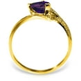 thumbnail image 5 of Galaxy Gold 14k Solid Gold Amethyst Heart Ring - Size 7, 5 of 6