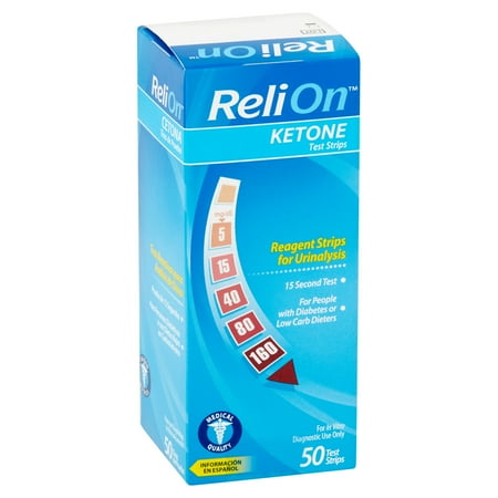 ReliOn Ketone Test Strips, 50 Ct - Best Home Diagnostic Tests