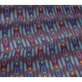 thumbnail image 5 of oneOone Viscose Jersey Fabric Stripe Ikat Printed Fabric 1 Yard 60 Inch Wide, 5 of 5