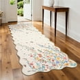 thumbnail image 6 of Garvee 2'x6' Floral Area Rugs Botanical Print Carpet with Non Slip Backing, Washable Rug Soft Low Pile Stain Resistant Butterfly Rug for Hallway Bedroom Kitchen, Beige, 6 of 8