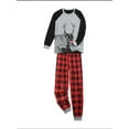 thumbnail image 3 of Christmas Family Matching Pyjamas Set Father Mother Girls Boys Xmas Santa Sleepwear Nightwear Pullover T-shirt Plaid Pants, 3 of 8