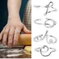 thumbnail image 4 of 4 piezas letras elegante apertura anillo de dedo creativo anillo simple joyería de mujer, 4 of 5