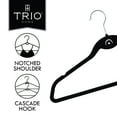 thumbnail image 2 of Trio Home Heavy Duty Velvet Hangers with Cascade Hook, 360 Degree Rotatable Hook (50 PACK) - Black, 2 of 5