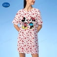 thumbnail image 1 of New Hot Ladies Fashion Casual Loose Midi Dress Ladies Casual Knee length Skirt Cute Disney Mickey Mouse 3D Print T Shirt DressL Gao Jinjia LED, 1 of 2