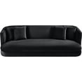 thumbnail image 4 of Meridian Furniture Alder Black Velvet Sofa, 4 of 17