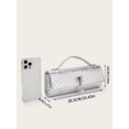 thumbnail image 4 of REMANLAND Women's PVC Snake Print Tote Clutch, Silver, 4 of 6