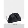 thumbnail image 4 of Women's Woven Cloud Clutch Bag, Black, 4 of 6