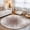 Chocolate, Mocha, Sand, Ivory, variant on Round Rugs 6Ft, Coffee Brown Striped Round Area Rug Washable Indoor Throw Carpet, Abstract Vertical Streaks Stripes Soft Non Slip Circle Rug for Office Cabinet Home Decor Aesthetic