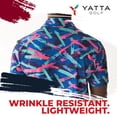 thumbnail image 3 of YATTA GOLF Standout Performance Golf Polo Shirts – Men’s – 8-Track – XL, 3 of 9