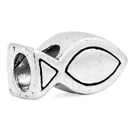 - Buckets of Beads Plain Jesus Fish Charm Beads Fits Most Major Charm Bracelets For Women Girls