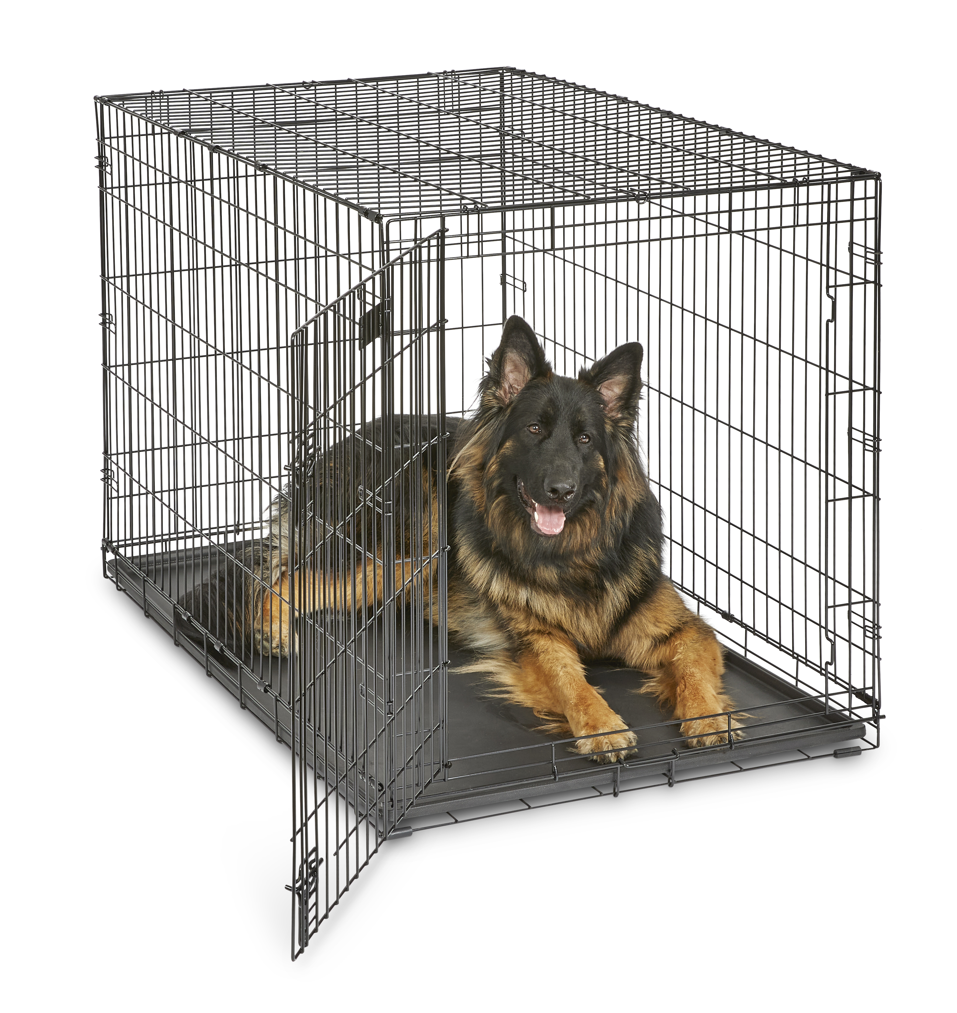 MidWest Homes for Pets Newly Enhanced Single Door iCrate Dog Crate, Includes Leak-Proof Pan, Floor Protecting Feet, Divider Panel & New Patented, 42 Inch - image 2 of 8
