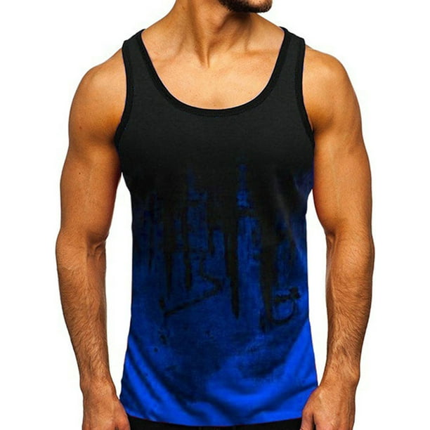 trek de wol over de ogen nationale vlag koppeling Niuer Men Casual Tank Tops Sleeveless Muscle Training Basic Shirt Tie Dye  Cool Vest for Gym Athletic Workout - Walmart.com