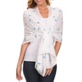 thumbnail image 3 of Sakkas Hillary summer breeze lightweight flowing sheer gauze wrap scarf - 2-White - OS, 3 of 4
