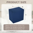thumbnail image 2 of Knitted Jacquard Polyester Square Ottoman Cover Fit Length 13"-18", Navy Blue, 2 of 6
