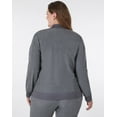 thumbnail image 6 of Hanes Comfort Fit Scrubs Women's Scrub Bomber Jacket Ebony Heather XL, 6 of 10