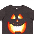 thumbnail image 4 of Inktastic Toothy Grin Pumpkin Face in Orange Glow Boys or Girls Toddler T-Shirt, 4 of 5