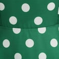 thumbnail image 5 of Women's 50s Vintage Puff Short Sleeves Polka Dot Cocktail Swing Dress 1950s Retro Flared Skater Prom Dress, 5 of 6