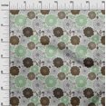 thumbnail image 3 of oneOone Polyester Spandex Light Green Fabric Floral Retro Fabric For Sewing Printed Craft Fabric By The Yard 56 Inch Wide, 3 of 5