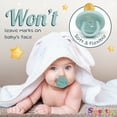 thumbnail image 5 of SWEETIE Rubber Pacifier Natural Rubber Pacifier Rounded Turquoise Medium 6-12 Month, 5 of 9