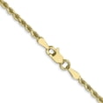 thumbnail image 3 of Diamond2Deal 10K Yellow Gold 2.25mm Diamond-Cut Rope Chain Necklace for Women 18", 3 of 6