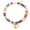 Color 02, variant on Chunky Heart Necklaces for Women Colorful Resin Beaded Choker Necklace Gold Puffy Heart Statement Necklace Trendy Acrylic Choker Jewelry
