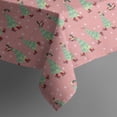 thumbnail image 5 of Pink Christmas Tree Pattern Square Tablecloth,Waterproof Square Table Cover,Wipeable Spillproof Washable Table Cover for Home Kitchen Party Decor 42"X42"(107x107cm), 5 of 6