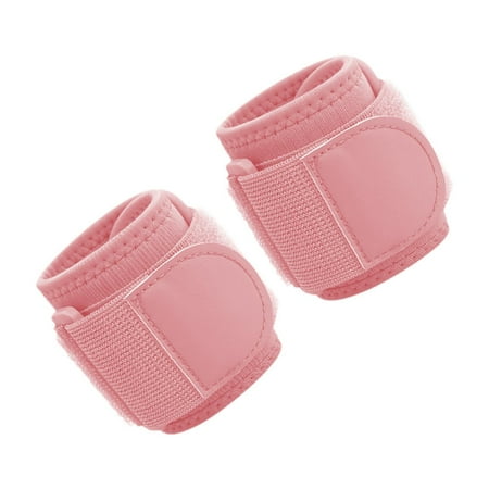 Vsenkes 2Pcs Sports Wristbands Fitness Wrist Straps for Sports Powerlifting Exercise Pink