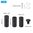 thumbnail image 2 of Unique Bargains 3/4 x 2 Inch Sign Standoff Screws, 8 Set Stainless Steel Wall Standoff, Black, 2 of 6