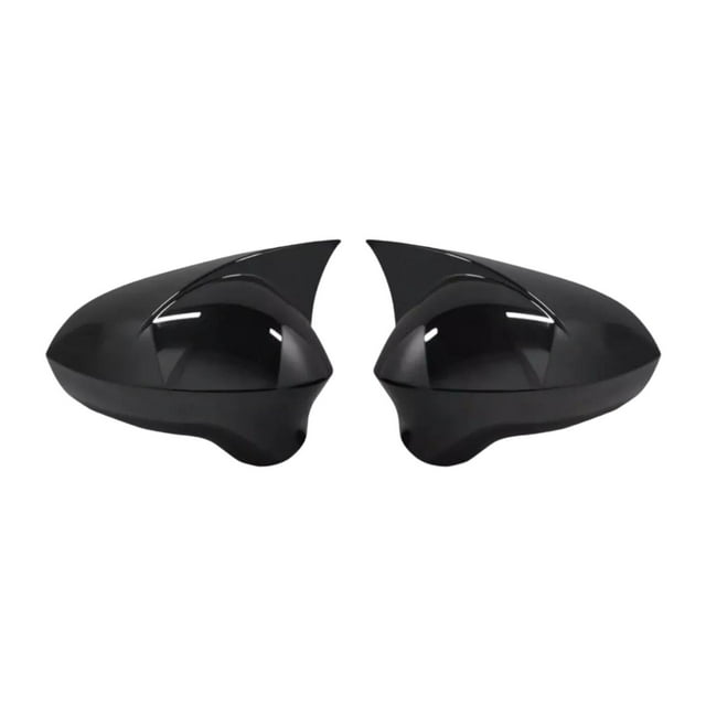 Tapas de ala retrovisor,Tapas de ala de cubierta lateral de retrovisor de coche 6J0857537,6J0857538 Embellecedor de caja de puerta exterior negro brillante,Tapas de cubierta de puerta