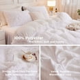 thumbnail image 5 of Litanika White Queen Size Fluffy Bedding Set,Winter Soft Faux Fur Bedding Comforters Set, Fuzzy Thick Heavy Puffy Comforter Set, 5 of 7
