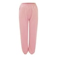 thumbnail image 4 of TRUBKH Fleece Pants Women High Waisted Pants for Women Elastic Waist Pants for Women Down Pants Thermal Leggings Athletic Leggings for Women Womens Sweatpants Pink Xl, 4 of 5