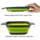 thumbnail image 3 of Piezas Colador plegable Juego de colador de cocina plegable Cestas de filtro de silicona plegables Juego de colador plegable Colador de cocina Cuenco de lavado Ganchos para escurrir fruta-Naranja- brillar Electrónica, 3 of 5
