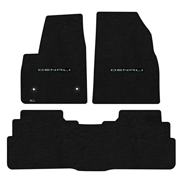 Lloyd Mats LogoMat Custom-Fit 3PC Carpet Floor Mats for 2021-2023 GMC Acadia, Charcoal