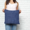 thumbnail image 2 of Vintage Navy Blue Pillow Covers 20x20 Inch Decorative Throw Pillow Cover, Farmhouse Retro Dark Solid Color Linen Texture Sofa Pillowcases Accent Cushion Case Home Decor Bedroom Living Room, 2 of 6