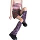 thumbnail image 2 of VISgogo, calcetines calentadores de piernas a la moda para mujer, estilo gótico Lolita, Color sólido, calcetines cálidos rasgados calados, cubierta de pie, ropa de calle VISgogo moda, 2 of 4