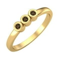 thumbnail image 2 of Round Shape Smoky Quartz Stackable Women Mother's Day Gift Ring 925 Silver Gold Vermeil Delicate Jewelry, 2 of 3