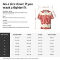 thumbnail image 5 of Kdxio Men's Hawaiian Shirt for Men Short Sleeve Shirt Flowers Red Beige Summer Casual Holiday Beach Button Down T-Shirts, 5 of 7
