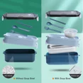 thumbnail image 5 of 304 Stainless Steel Lunch Box Bento Box for School Kids Office Worker 2 layers Microwae Heating Lunch Container Food Storage Box, 5 of 5