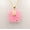 Pink, variant on Jadeite jade/chalcedony elephant pendant, made of pure silver and gold inlaid with jade, symbolizing auspiciousness, strength, and wisdom, and offering blessings