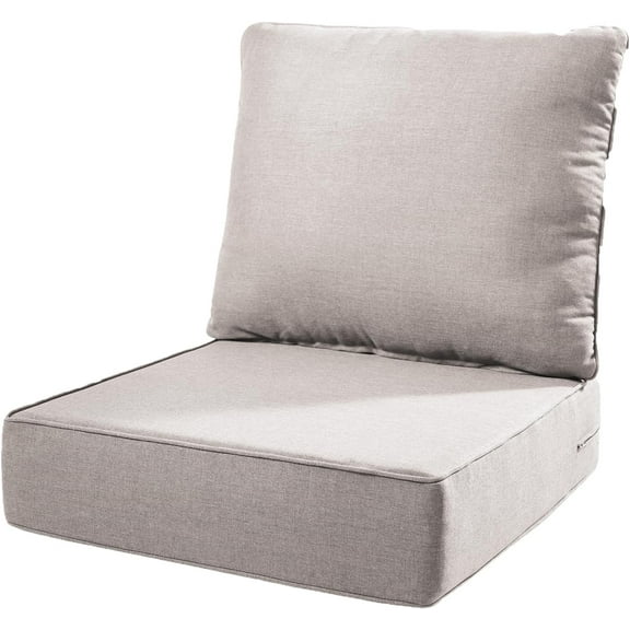 HUMMUH Outdoor Cushions-24 X 24 X 6 Inch Outdoor Chair Cushions with Fade Resistant & Removable Cover Outdoor Cushions for Patio Furniture Chair Sofa Couch-Beige